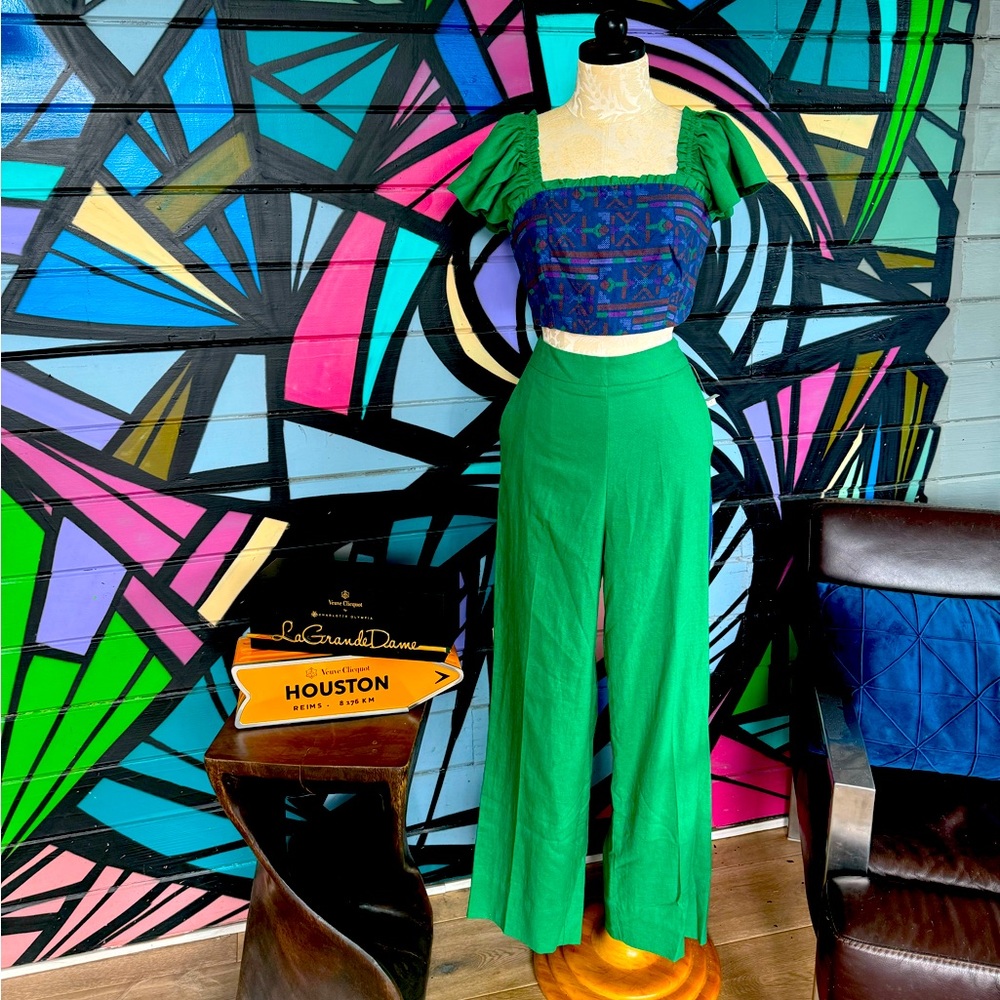 NWT Rachel Zoe Set!! GREEN! Linen, Stretchy, so cute!